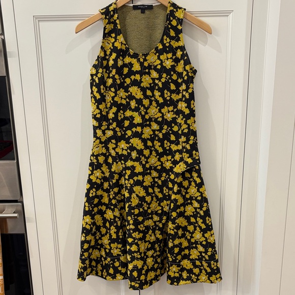 Derek Lam Black & Yellow Floral Sleeveless Knit Dress—GORGEOUS! Like New! Size 4 - Picture 1 of 10